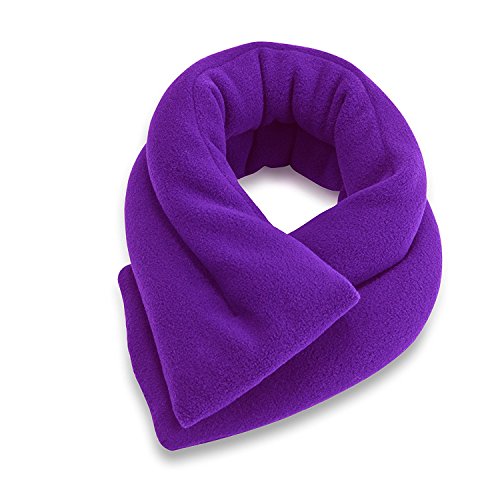 SunnyBay Microwave Heating Pad for Neck and Shoulders, Versatile Neck Heating Pad, 2.8 pounds 26 inches Long Microwavable Neck Wrap Warmer Pack, Hot Therapy to Relax Sore Muscles (Purple) - color: Unscented - Purple