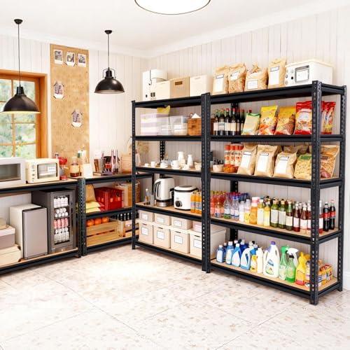 72" H Garage Storage Shelves,Storage Shelves Heavy Duty,2400LBS Metal Shelving Units,Adjustable Garage Shelving Heavy Duty for Garage Storage,Warehouse,16"x35.5"x72 - size: 72" H x 35.5" W x 16" D