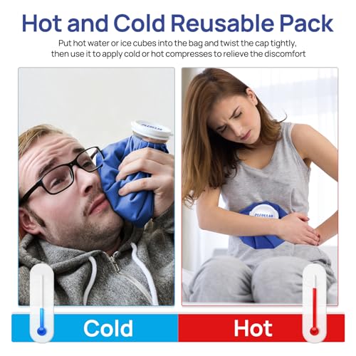 Ice Bag for Injuries, Reusable Ice Packs for Injuries, Hot & Cold Therapy and Pain Relief with Elastic Breathable Support Wrap, No-Leak Elastic Breathable Ice Bags, 4-Pack, 3 Sizes (6"/9"/11") - size: 6, 9, 11 Inch Set with Wrap