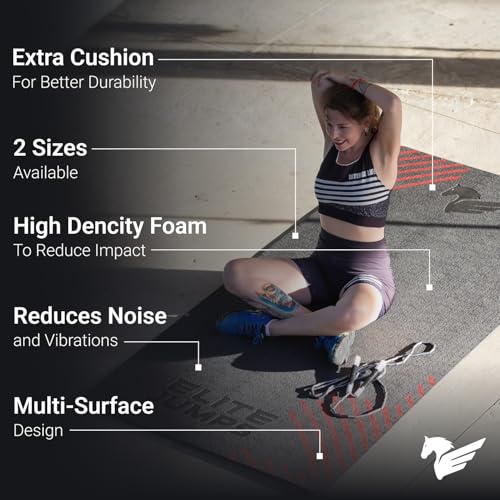 Elite Jumps Jump Rope Mat, Non-Slip Fitness Mat | Large-format mat for home workouts. Non-slip base. Suitable for all floor surfaces. - size: Jumbo