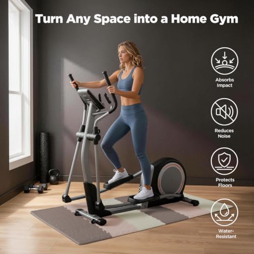 AIRHOP 18 PCS Gym Floor Mat, EVA Foam Puzzle Gym Mat, High-Density Interlocking Foam Floor Tiles for Home Gym, Play Workout Garage Kitchen Flooring 12.6"x12.6"x0.4" - color: Dusty Pink + Pastel Pink + Ivory Mix Set, size: 18 Tiles | 18 Sq Ft