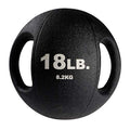 Body-Solid Exercise Medicine Balls, Heavy-Duty Non Slip Rubber Grip with Dual Handles Medicine Ball for Weights Training, Weightlifting & Core Workouts - size: 18 lbs.