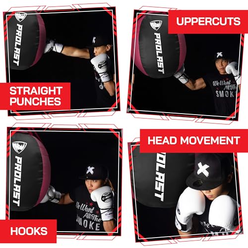 Wrecking Ball Heavy Boxing Punching Bag for Women, Hook and Uppercut, Body Snatcher, MMA, Muay Thai, Strength Training Equipment - color: Black / Pink, size: Unfilled