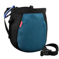 Rhino Valley Climbing Chalk Bag, No Leak Drawstring Chalk Bag with Adjustable Belt, Carabiner Clip and Zippered Pockets Chalk Bag for Rock Climbing, Cross Fit, Weight Lifting & More - color: Black/Royal Blue
