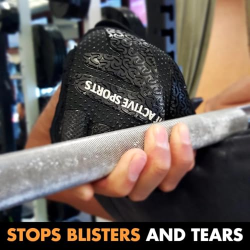 Fit Active Sports Gripper Weight Lifting Gloves with Wrist Wraps - Extra Grip & Padding for Lifting, Gym Workout, Cross Training Fitness, & Weightlifting. for Men & Women. No Calluses - size: Small