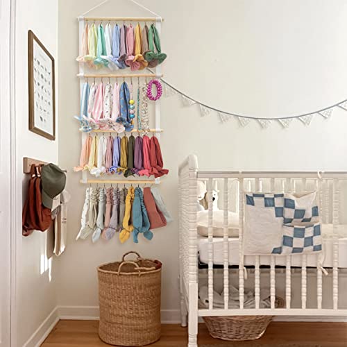 POVETIRE Headband Holder Head Bands Organizer for Girls, Baby Headbands Hair Accessories Organizer Storage Wall Hanging Decor for Nursery Toddler Girls Room - color: 2Pcs-White
