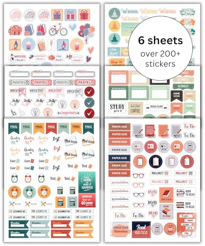 Lamare Planner Stickers for Students and College Stickers for Journaling - style: Student Stickers