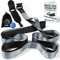 Stretch Strap with Loops Physical Therapy - Full Body Exercise Straps for Stretching with Detachable Foot - Leg & Calf Stretcher for Plantar Fasciitis, Physical Therapy, Pain Relief, and Flexibility - color: Grey