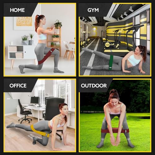 Tribe Lifting Resistance Bands for Working Out - 3 Pack Fabric Workout Bands for Women and Men - Booty Bands for Legs and Glute - Non Slip Exercise Bands Set for Squat Hip Thigh - color: Multicolor
