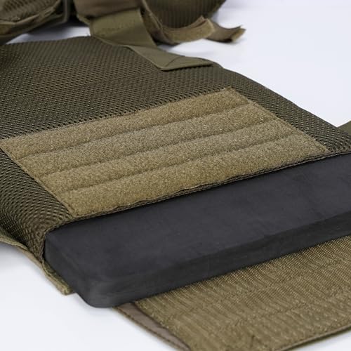 Greencity Weight Vest Adjustable Strength and Endurance Training, Tactical Vest Quick Release with Molle System, Fitness Workouts, Running - color: Green