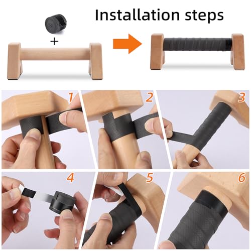 Push Up Stands, Handstand Parallettes Bars, Solid Wood Push Up Bars with Non-Slip Mat Push up Handles for Floor Exercise Home Workout Equipment for Men & Women Strength Training - color: Beech Wood-25cm