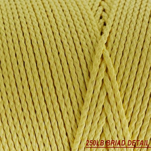 emma kites Kevlar Kite Line 1000Ft 100Lb Braided Kite String Abrasion Resistant Low Stretch Utility Cord for Outdoor Tactical Survival Hiking Camping - size: 100Lb_1000Ft | Braided