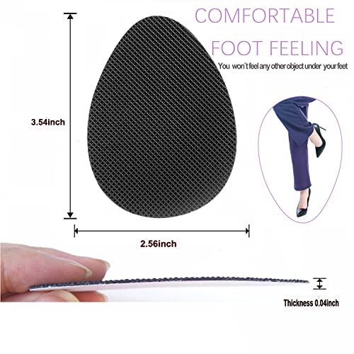 Non Slip Shoes Pads Self-Adhesive Shoe Grips Rubber Anti-Slip Shoe Grips Sole Stick Protector (Black-5Pairs) - color: Black-5pairs