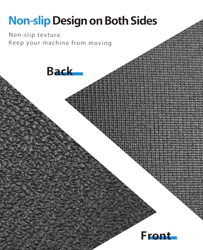 CIIHI Foldable Rubber Treadmill Mat - Walking Pad Mats for Home Fitness - Bike Gym Mat in High Resilience, Floor Protector with Non-Slip Texture, Easy to Clean