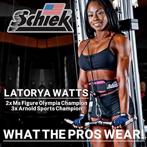 Schiek Sports Model 2004 Nylon 4 3/4" Weight Lifting Belt - Black - color: Pink, size: X-Small