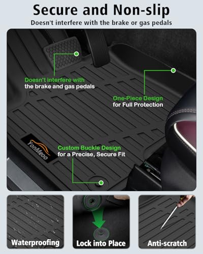 Floor Mats Custom for Kia Telluride 2027 Gas Only (Not for Hybrid) 7&8 Seater Trunk Mat with Backrest Mat All Weather TPE Full Set Liners Cargo Protector for Telluride 2027 Fuel Accessories, Black - size: For Kia Telluride 2027 Gas