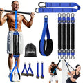 Adjustable Heavy Duty Pull Up Assistance Bands with Fabric Feet and Knee Rest - Pull Up Resistance Bands for Men, Women, and Seniors - Perfect for Dip and Resistance Strength Training Glamflex - color: Blue