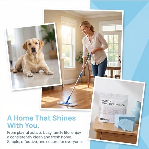 100 Piece Floor Cleaning Tablets Multi-Surface Cleaner, New Floor Cleaning Tablets Sheets, Water Soluble Floor Cleaner for Mopping for Hardwood, Laminate Floors, Wall Tiles, Glass (Blue, 100 Pcs) - color: Blue
