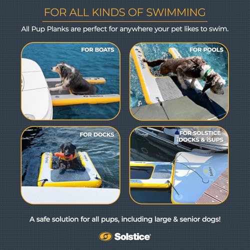 SOLSTICE Inflatable Pup Plank, Dog Water Ramp for Boats & Docks, Boost Step - size: Mini (30 Pounds)