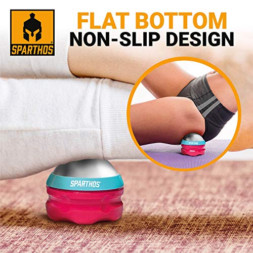 Sparthos Cold Massage Roller Ball - Fitness Cryosphere Massager - Cryo Cryocup Ice Massage Cups - for Muscle, Face, Body Muscles - Manual Polar Icing Cooling Balls - Freeze Tools (Wild Pink, 70mm) - color: Wild Pink, style: 70mm (Pack of 1)