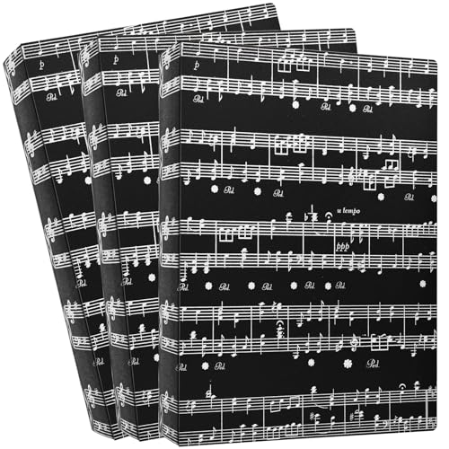 Music Folder Sheet Bulk 3Pack Music Folders Binder Music Choral Storage Holder Band Folder (Staff Notation, 3p) - size: 3 Pack