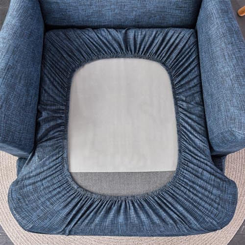NILUOH Wingback Chair Slipcover 2-Piece Stretch Wingback Chair Sofa Slipcover Armchair Cover Printed Furniture Protector Couch Soft with Elastic Bottom for Living Room, Grey - color: Grey-1