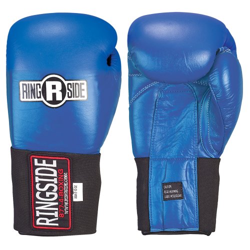 Ringside Competition-Like Safety Sparring Gloves Hook & Loop - color: Blue, size: 10-Ounce