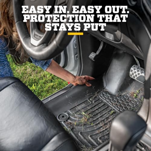 Husky Liners Weatherbeater Floor Mats | Fits 1999-2007 Ford F-250/F-350 (All Cab Sizes) Without Manual Shifter | Front Row, 2-pc Black - 13481