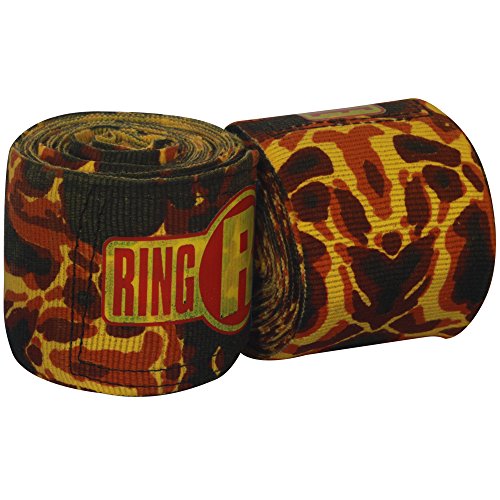 Ringside Apex 180” Boxing Hand Wraps Pair - Durable, Elastic Training Wraps with Hook & Loop Closure, Multi-Color Options, Perfect for MMA, Muay Thai, Kickboxing - color: Lava