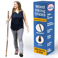 Handmade Wooden Walking Cane for Men Women Seniors with Genuine Leather Wrist Strap for Hiking, Walking and Outdoor Trekking - Made in USA - size: 48" - Medium Adult, style: The Woodsmen