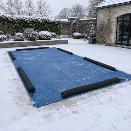 6 Pcs 8 Ft Pool Safety Covers Winter Weights Tube, 600D Oxford Pool Cover Weights Sand Bag with Drawstring, Inground Pools Side Weights Tubes for Winter Covers Protection Supplies