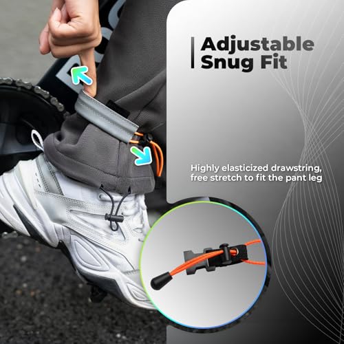 ROCKBROS Bicycle Ankle Leg Strap Safety Cycling Trousers Strap Bike Reflective Wrist Ankle Bind Bands Pant Leg Bands for Cycling Jogging Running Gear - color: Blue*2