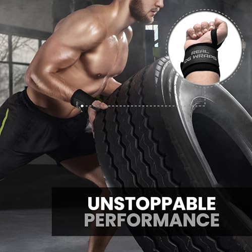 18" OG-Grade Wrist Wraps for Weightlifting – Heavy Duty Wrist Support with Thumb Loop & Lockdown Strap – Wrist Straps for Powerlifting, Bench Press & Gym Training - style: Victory Black
