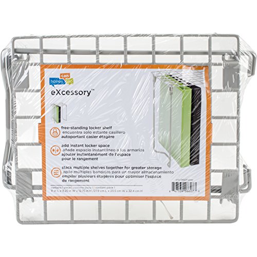 Honey-Can-Do 1-Tier eXcessory Locker Shelf BTS-06607 Silver (Pack of 6) - color: Silver, size: 40 lbs (Pack of 6)