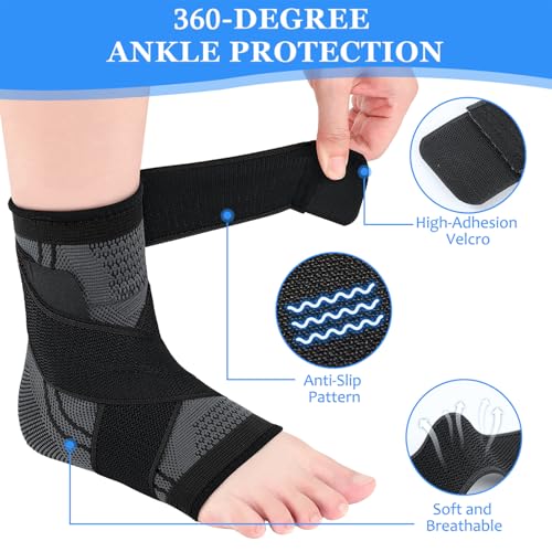 Youth Heel & Growth Plate Support Sleeve,Arch Support Socks,Heel Pain Relief,Sleeve Brace for Sprained Ankle,ts Inside Soccer Cleats & Basketball Shoes (Black,Large) - size: Large
