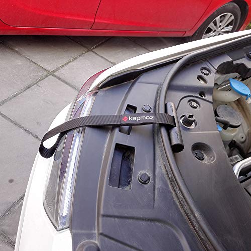 Quick Hood Loops Trunk Anchor Kayak Tie Downs Straps Bow Stern Canoe Transport Secure Lashing Point - color: Black 1 Pair