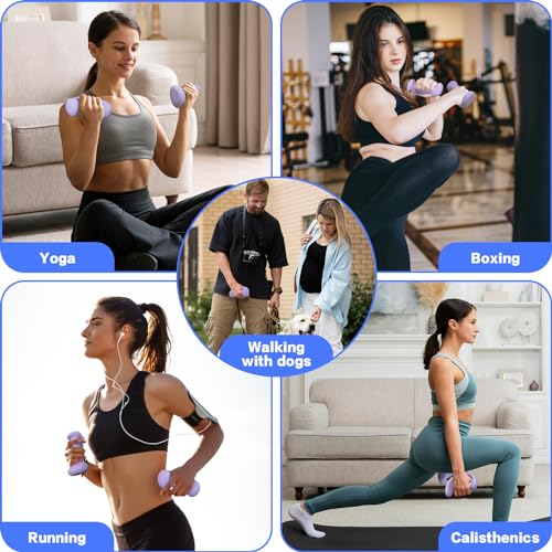 HXD-ERGO Ergonomic Dumbbells Weights Set-Hand Weights for Women at Home, Ear Dumbbells Weights for Pilates, Yoga, Jogging,StrengthTraining - color: 3 LBS