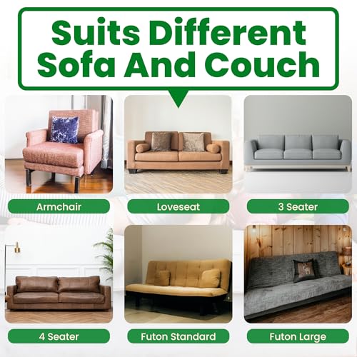 ECOHomes Couch Cushion Grip Pad, Couch Cushion Non Slip Pads Keep Sofa Cushions from Sliding - Anti Slip Sofa & Patio Grips Mattress Gripper Stopper Stop Slide & Sliding, Futon Standard, 24" by 60" - size: Futon Standard (24" By 60")