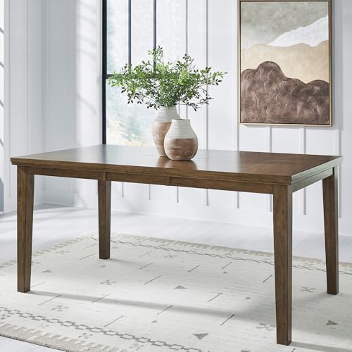 Signature Design by Ashley Counter Height Dining Extension Table, Wood | Seats up to 8, Hardwood solids, Hickory veneers, Engineered wood, Kitchen & dining room tables, Vallister Series - color: Light Brown, style: Counter Height Table