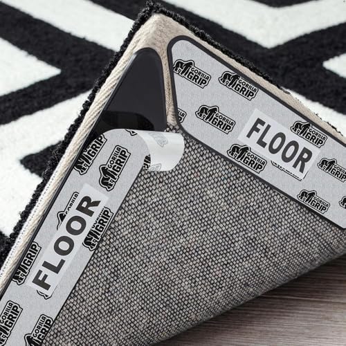 GORILLA GRIP® Rug Gripper Pads, 24 pc Reusable Double-Sided Stickers Keep Area Rugs Corners Flat, Grips Hardwood, Tile and Laminate Floors, Renter Friendly, Holds Down Carpet in Place, Home Décor
