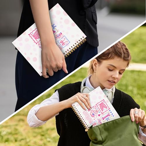 Radiology Tech Gifts Spiral Notebook 5.5x8.3 in, Preppy Pink X-Ray Rad Tech Nurse Medical Hardcover Notebook Journal Gifts for Women Work - color: Radiology Tech Gifts
