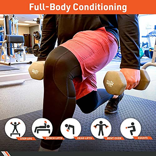Body Sport Neoprene Dumbbell Pair - Strength Training Equipment for Exercises - Home Gym Accessories - Weight Training - style: 4 Pounds