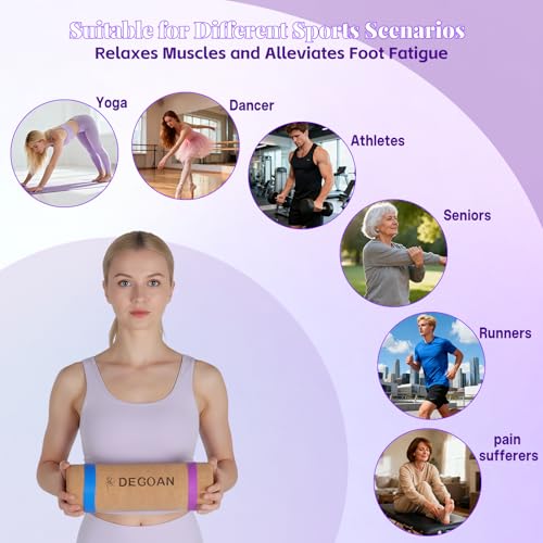 Cork Balance Board with Resistance Bands, 4-in-1 Foot Strengthener & Ankle Stability Trainer, Non-Slip Foot Training Kit with Massage Roller & Ball for Home Workouts, Yoga, Runners, Office Breaks, Travel, Physical Therapy & Fitness Enthusiasts