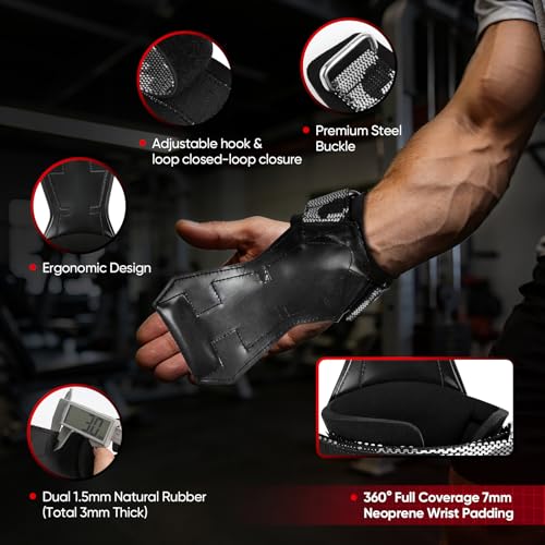 Weight Lifting Straps (Pair) JUPITER Non-Slip Wrist Support for Deadlifts & Powerlifting - color: White, size: M
