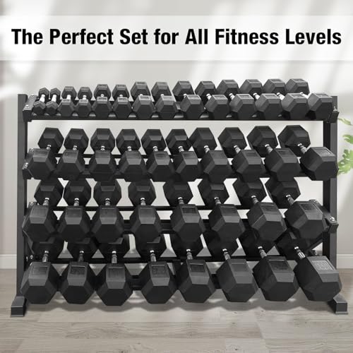 550 lbs 1200lbs 2100 lbs Dumbbells Weight Set, Hex Dumbbell Sets, Gyms Weights Dumbbells Sets, Weight Set for Home Gym, Strength Training, Fitness Center Equipment - color: 2100lbs Dumbbells W/ 4-tier Rack