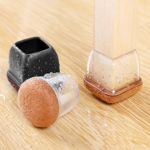Small Chair Leg Floor Protectors, 16PCS Silicone Chair Leg Caps, Felt Chair Leg Pads for Hardwood Floors, Round Metal Barstool Leg Floor Protectors, Anti-Scratches & Noice(Black,Fit:0.75"-1.1") - size: M-16PCS-(Fit:0.75-1.1 inch)-Black