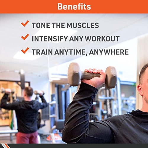 Body Sport Neoprene Dumbbell Pair - Strength Training Equipment for Exercises - Home Gym Accessories - Weight Training - style: 5 Pounds