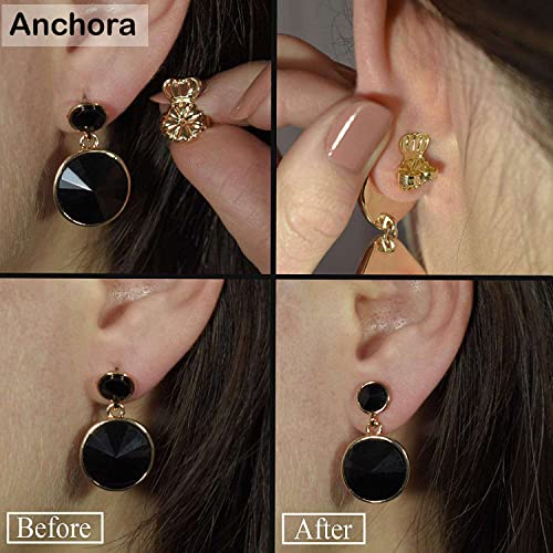 Original Magic Earring Backs for Droopy Ears | Earrings Lifters for Heavy Earring | Earlobe Secure Clear Miracle | Fits Standard 20G / 0.032' / 0.8mm Posts ONLY (2 Silver 1 Gold) - color: 2 Silver 1 Gold