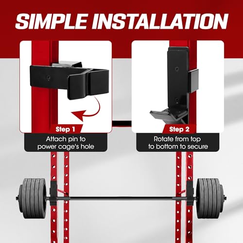 Yes4All Olympic Weight Plate Holder Attachment - color: C. Pair of J Hooks, size: Fit 2x2" Rack with 1" Hole