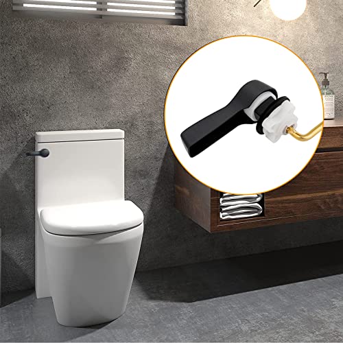 Hibbent Universal Metal Front Mount Toilet Handle Replacement Kit | Oil Rubbed Bronze Solid Brass Toilet Flush Tank Lever, Stainless Steel Flapper Chains for Most Toilet Tanks - color: Oil Rubbed Bronze, style: Upgraded Front Mount